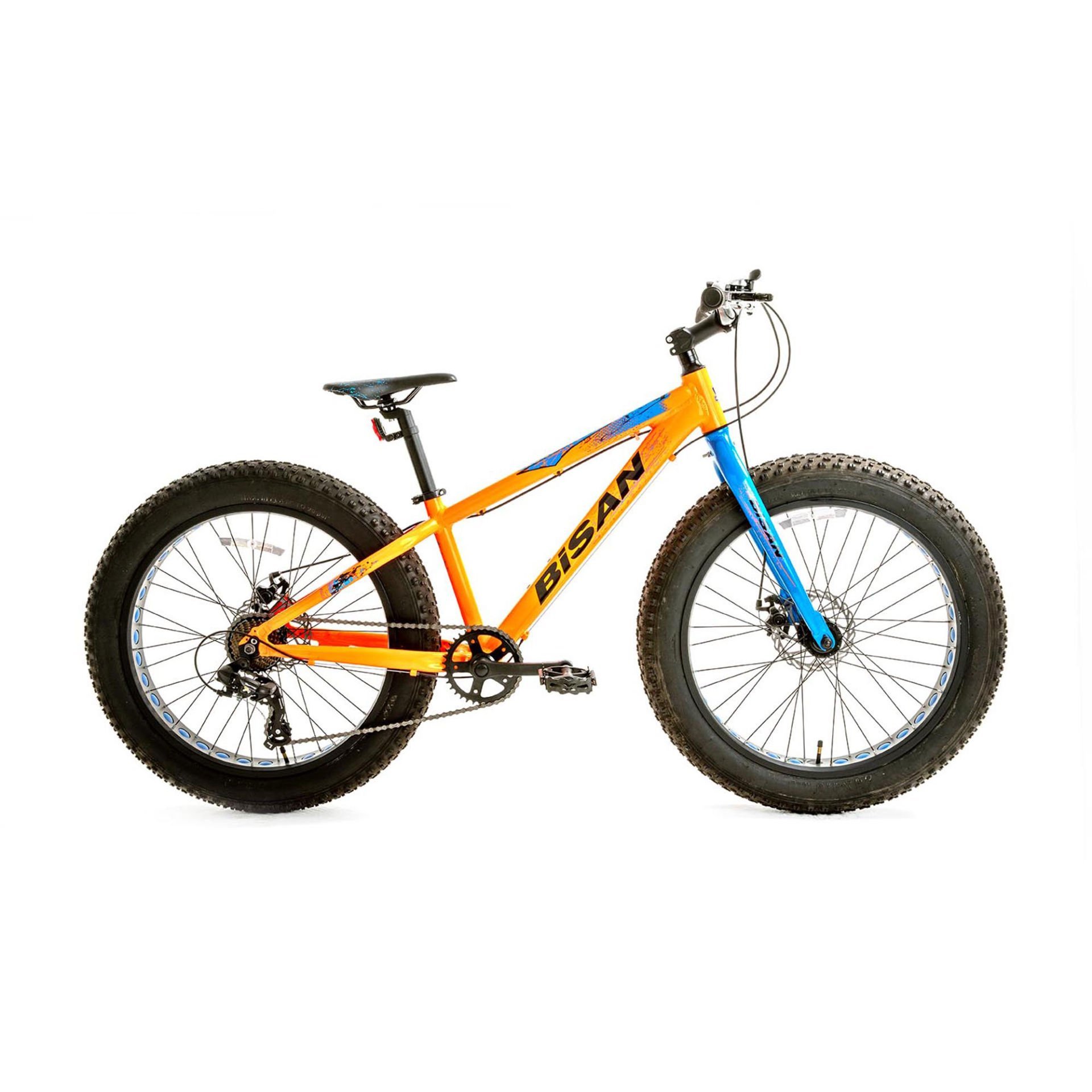BİSAN Skarter 24'' 7V MD Fat Bike Neon Turuncu - Mavi 33CM