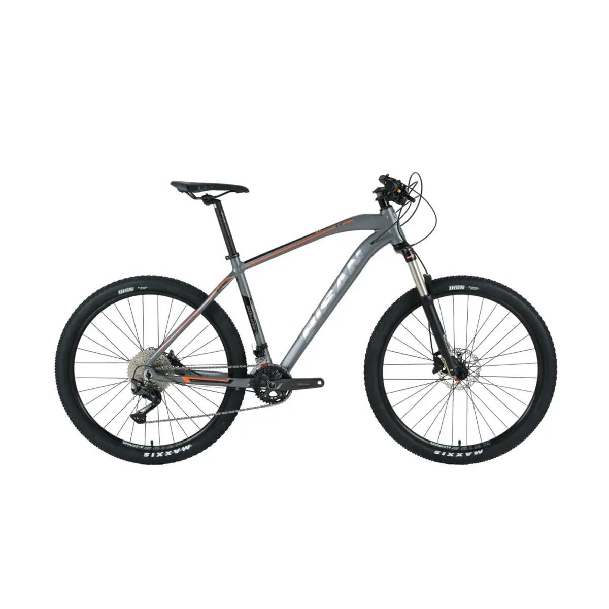 BİSAN MTX 7600 DEORE 29'' 20V HD Dağ Bisikleti Mat Gri - Turuncu 43CM