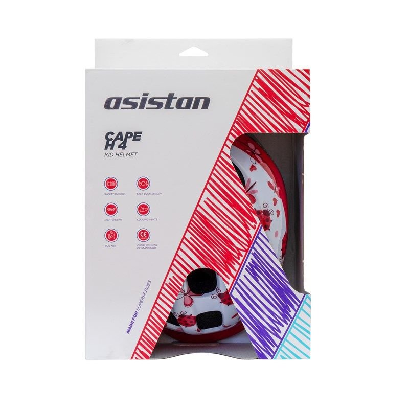 Asistan Cape H4 Çocuk Kaskı Kırmızı