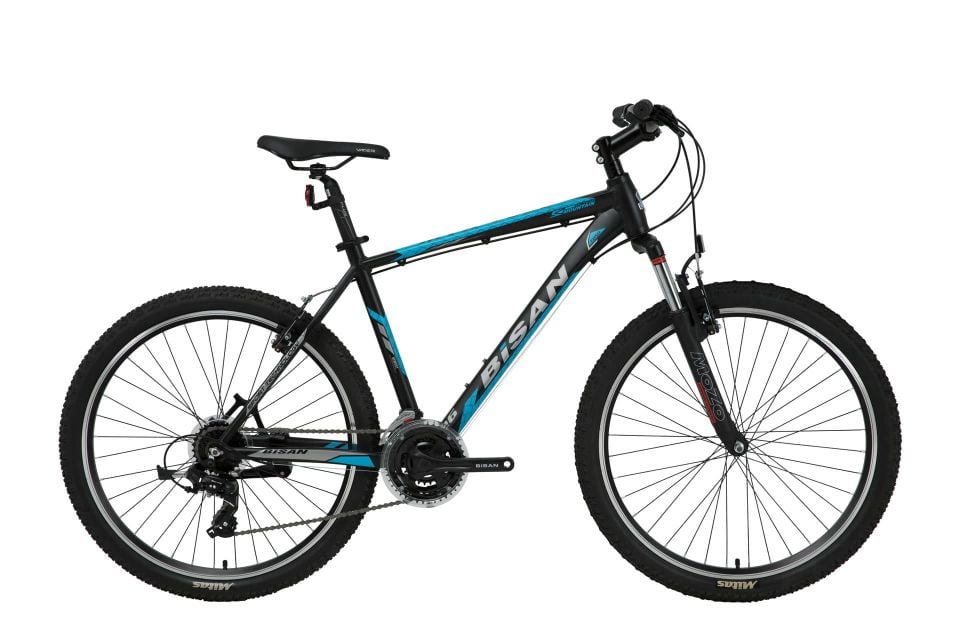 BİSAN MTX 7050 27,5 Jant 21 Vites VB Dağ Bisikleti MTB Siyah - Mavi 48CM