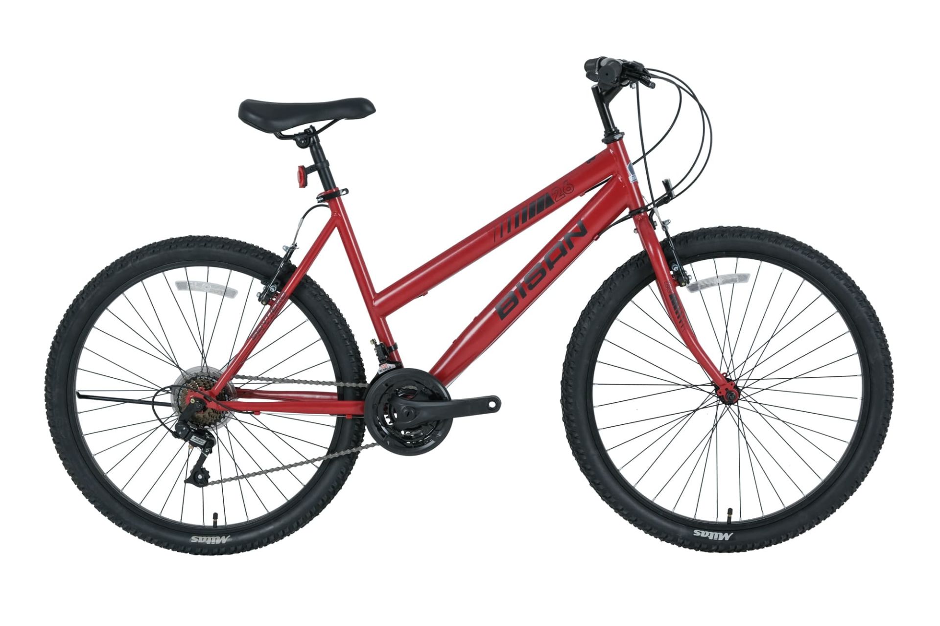 BİSAN Sentiero 26 Jant 21 Vites Dağ Bisikleti Metalik Kırmızı 46CM