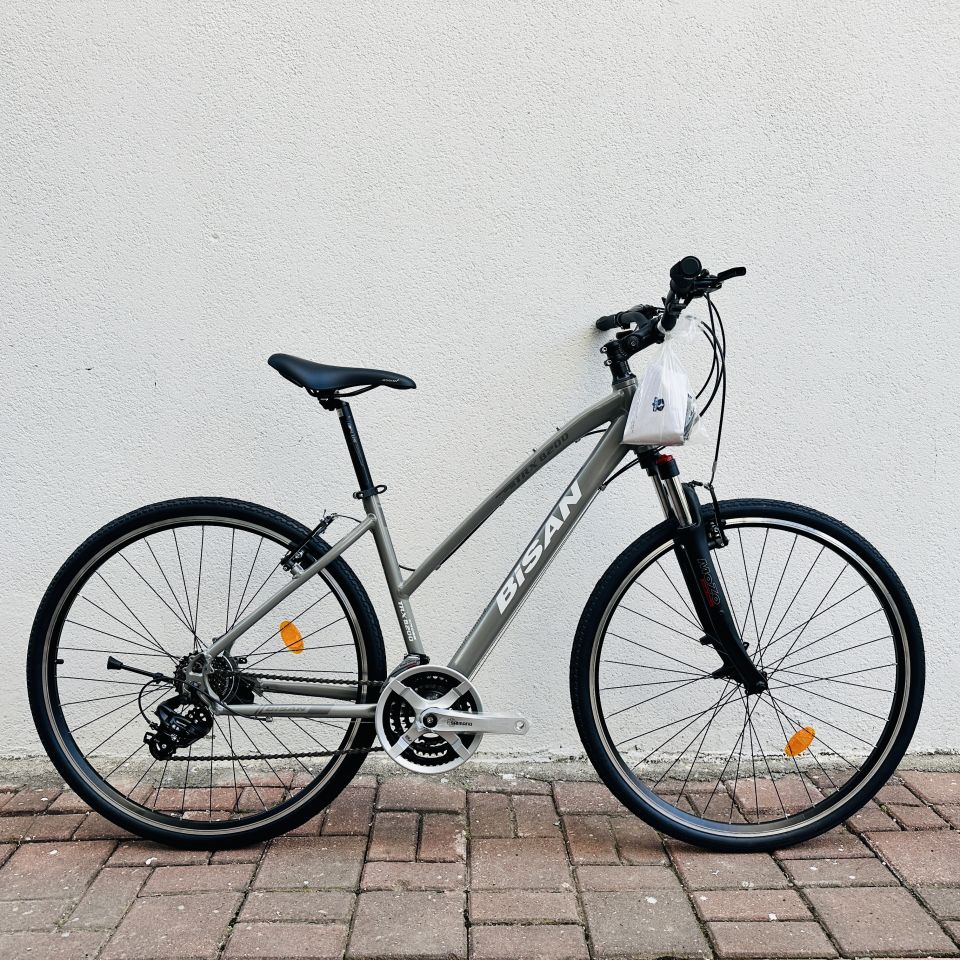 BİSAN TRX 8200 21 Vites V Trekking Bisiklet Metalik Gri - Beyaz 45CM