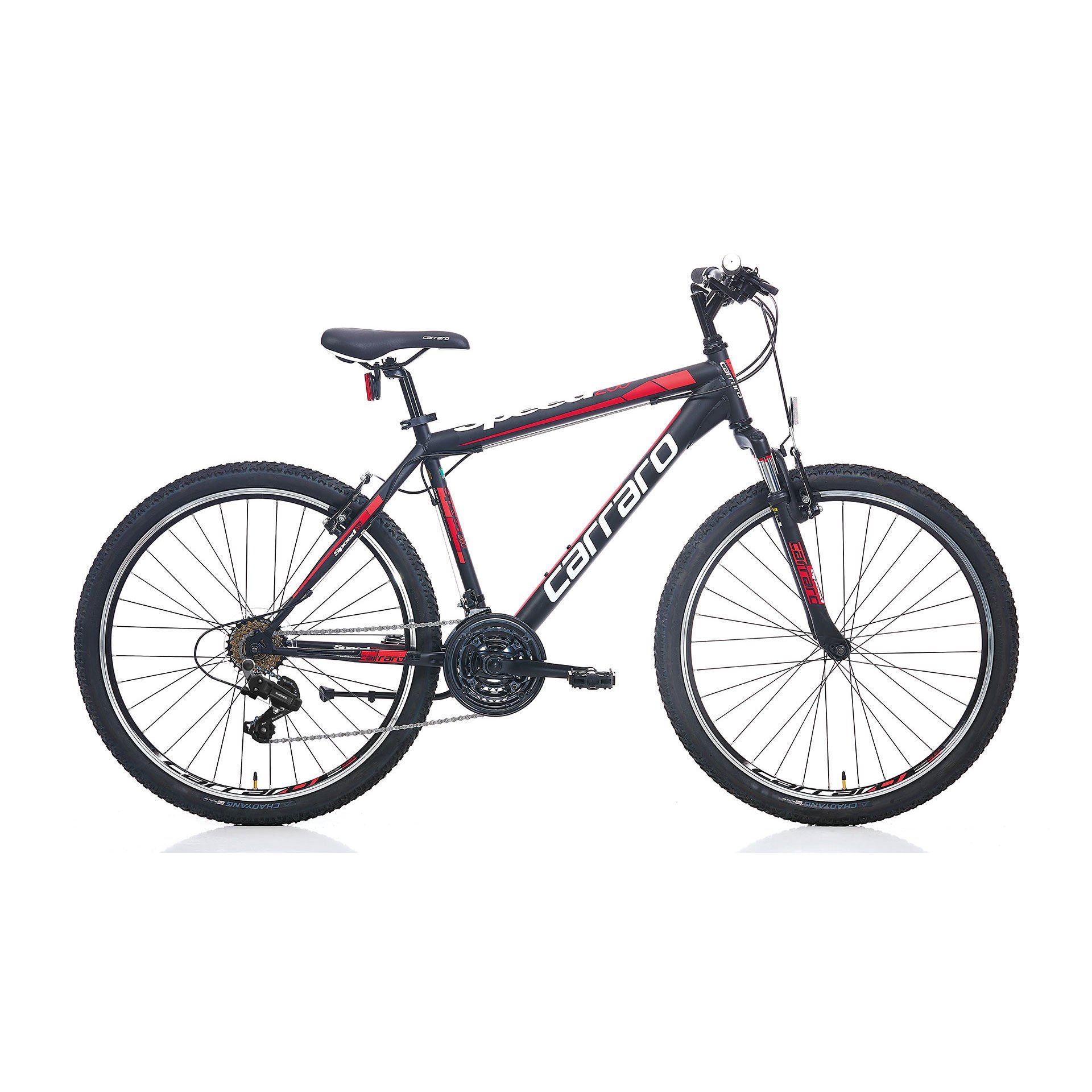 CARRARO Speed 240 24'' 21V VB Dağ Bisikleti MTB Mat Siyah - Kırmızı 36CM