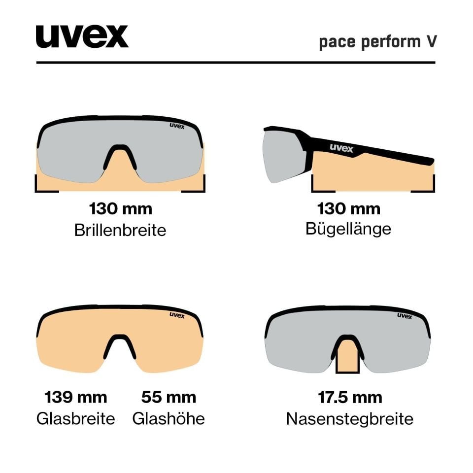 UVEX PACE PERFORM V Bisiklet Gözlüğü - Mat Beyaz