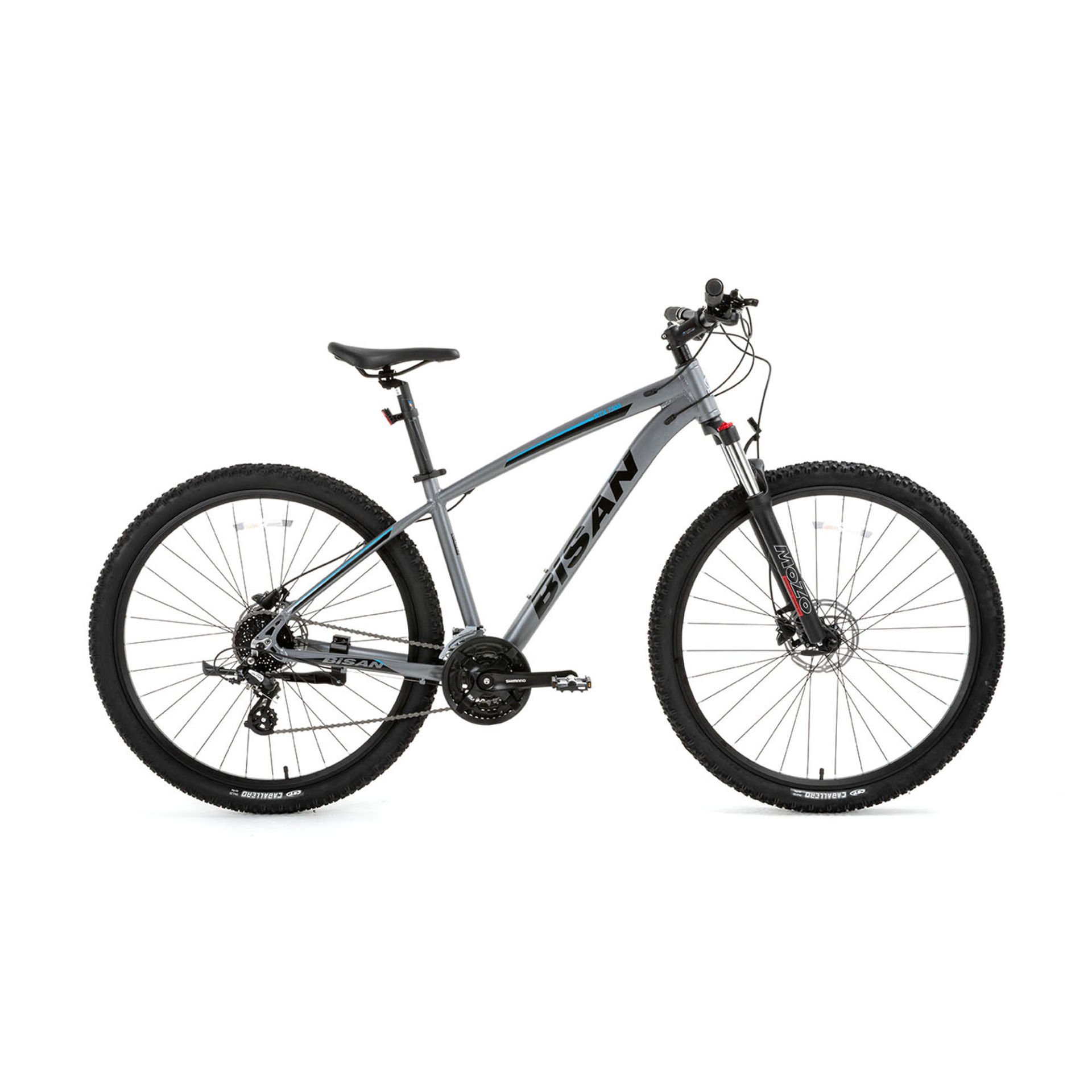 BİSAN MTX 7300 29 Jant 24 Vites HD Dağ Bisikleti MTB Mat Gri - Mavi 19''/48CM