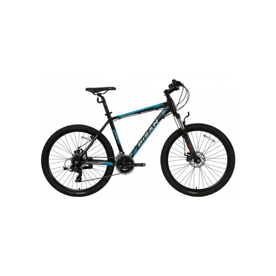 BİSAN MTX 7050 27,5 Jant 21 Vites HD Dağ Bisikleti MTB Siyah - Mavi 48CM