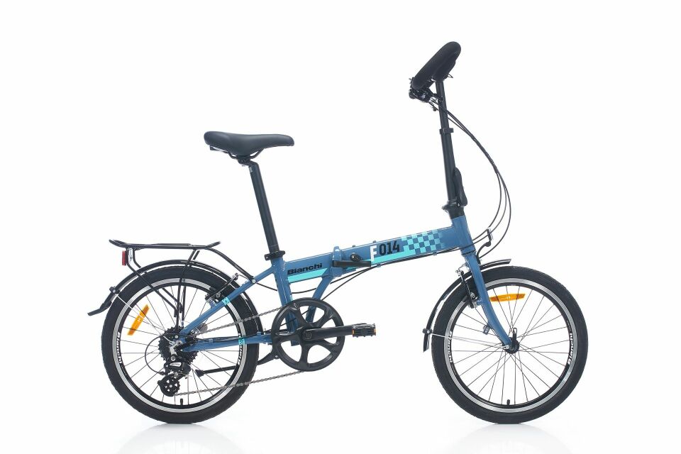 Bianchi F14 20'' 8V VB Katlanır Bisiklet Koyu Mavi - Celeste