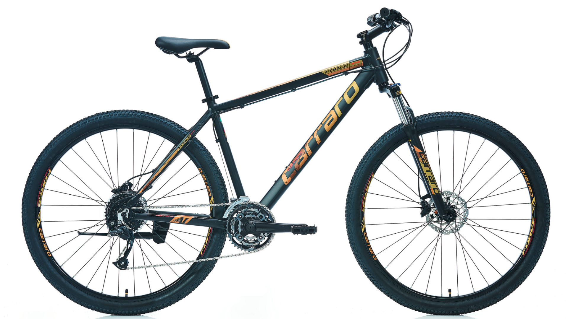 CARRARO Force 970 29 Jant 27V HD Dağ Bisikleti Mat Siyah - Altın 44CM