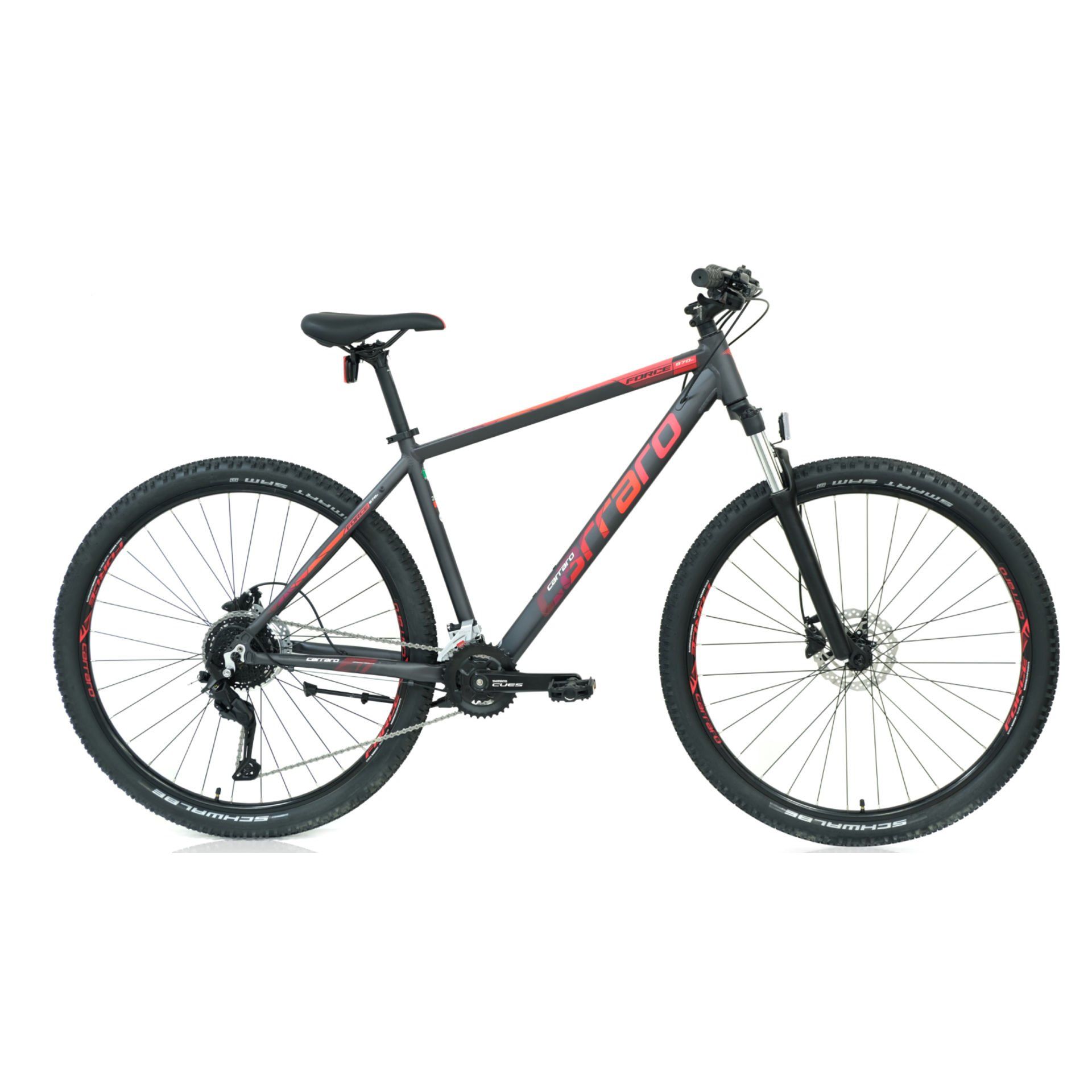 CARRARO Force 970C 29'' 18V HD Dağ Bisikleti Mat Antrasit - Kırmızı 44CM