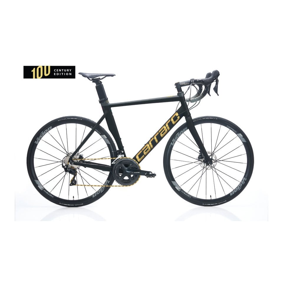 CARRARO Race CE 24V HD R7100 Yol Bisikleti Mat Siyah - Altın 52CM