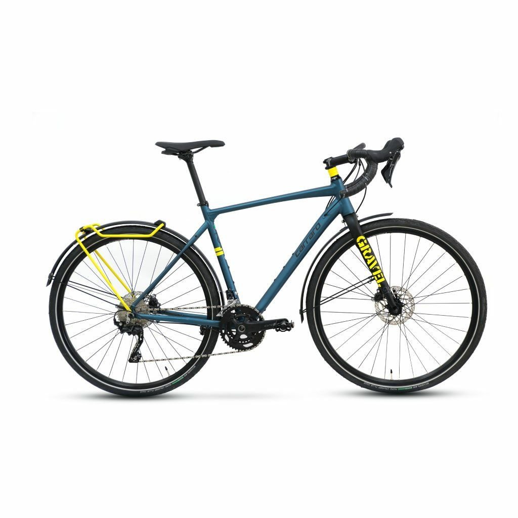 CARRARO Gravel GT 20V HD Gravel Bisiklet Mat Satin Mavi - Sarı 55CM
