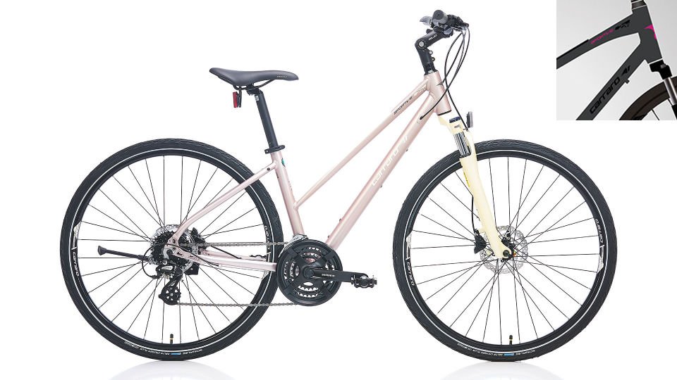CARRARO Sportive 226 28'' 24V HD Trekking Bisiklet Mat Antrasit - Fuşya 41CM