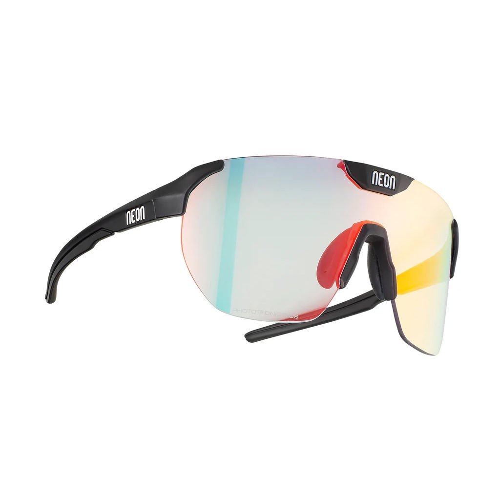 NEON CORE PHOTOCHROMIC MIRROR PHOTOTRONIC PLUS Kırmızı Lens Bisiklet Gözlüğü Siyah
