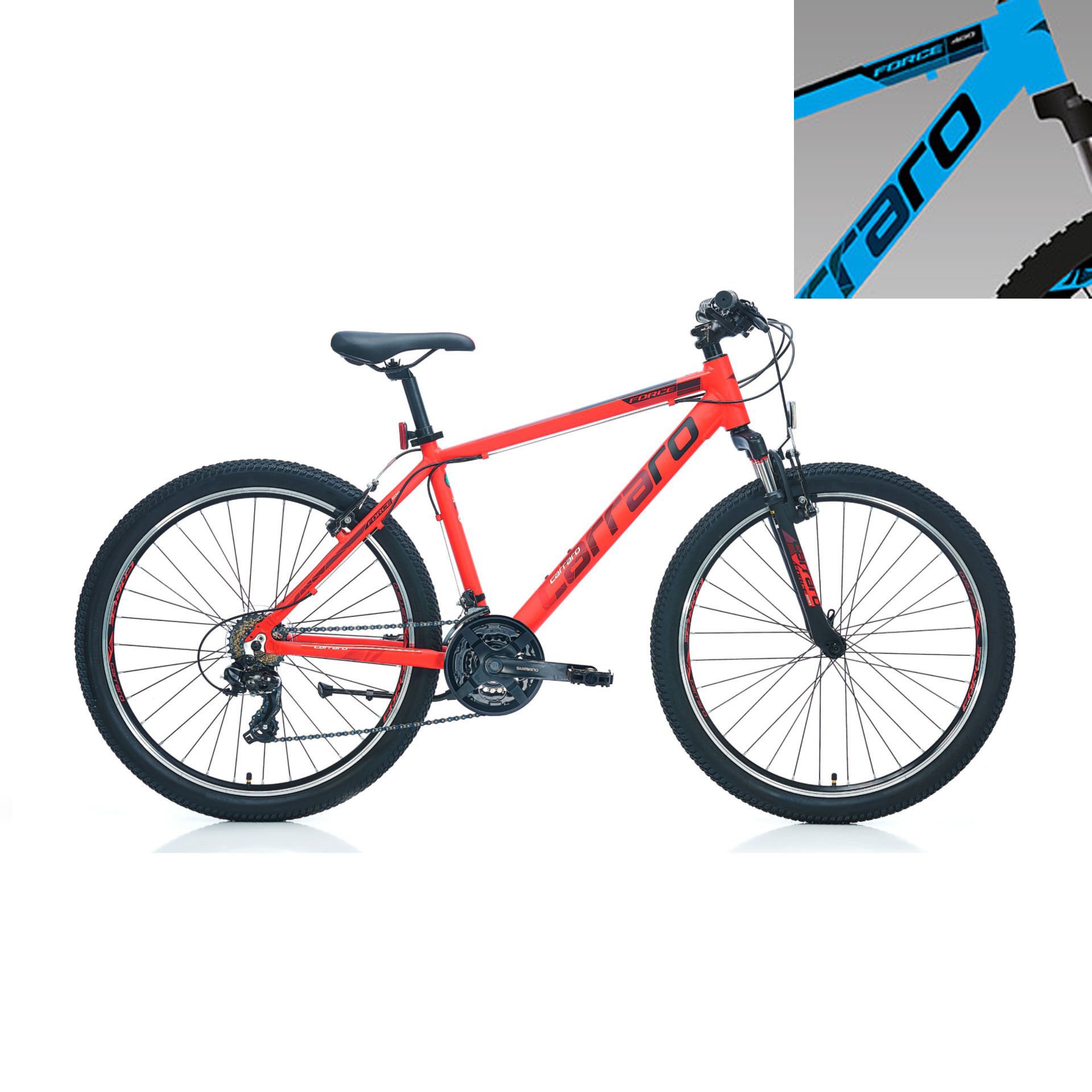 CARRARO Force 400 24'' 21V VB Dağ Bisikleti Mat Mavi 32,5CM
