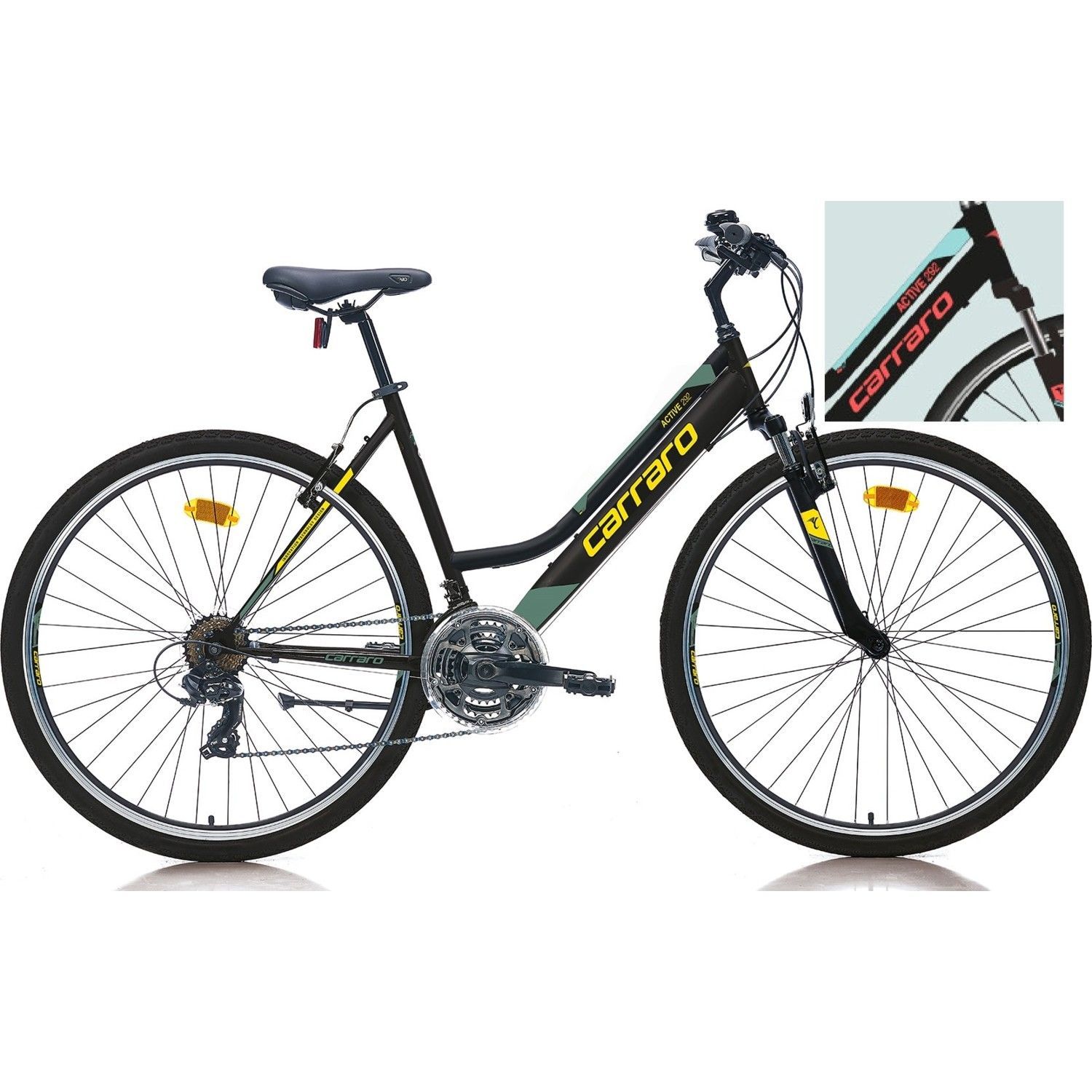 CARRARO Active 292 28'' 21V VB Trekking Bisiklet Mat Siyah - Mercan 40CM