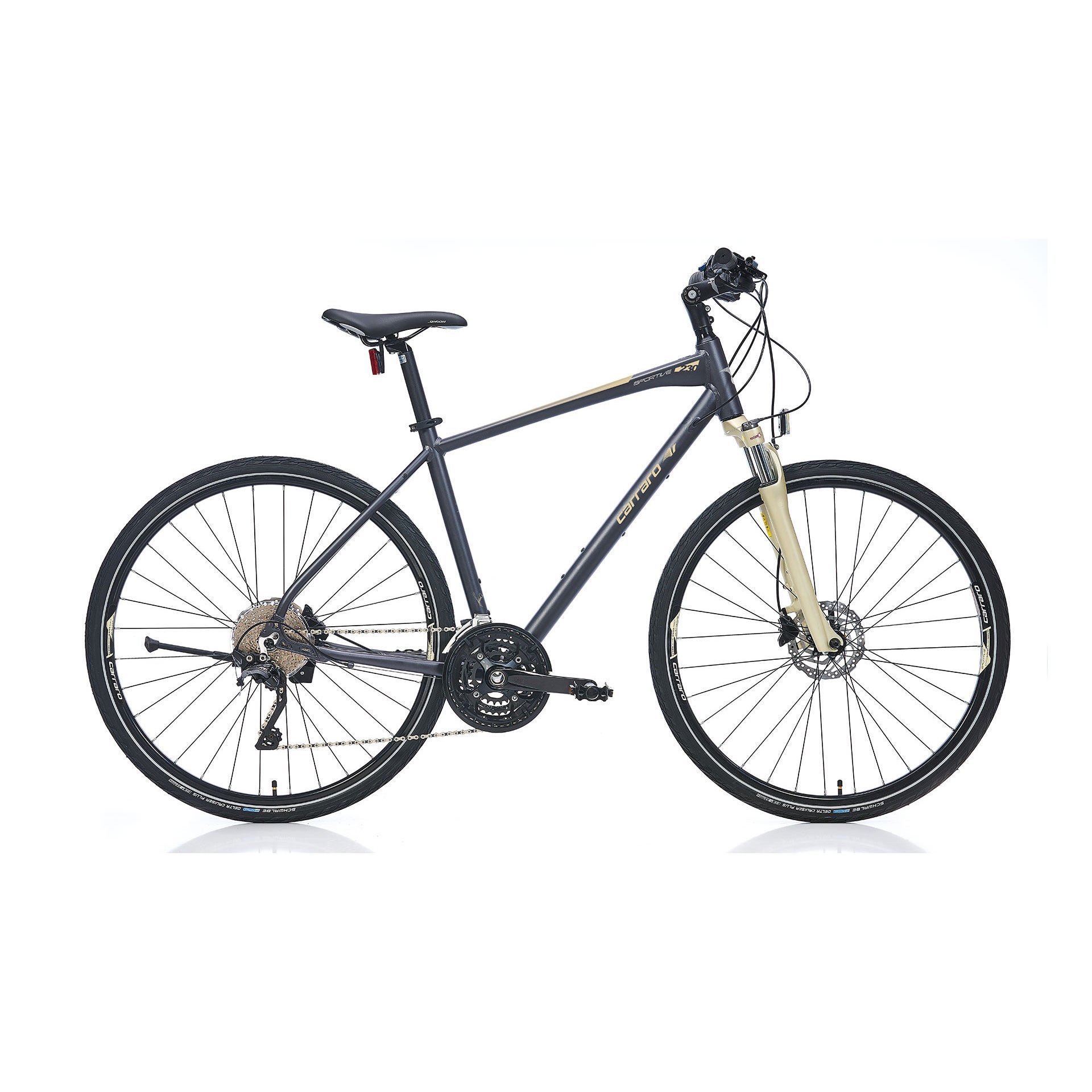 CARRARO Sportive 230 28'' 30V XT HD Trekking Bisiklet Mat Koyu Gri - Sarı 46CM