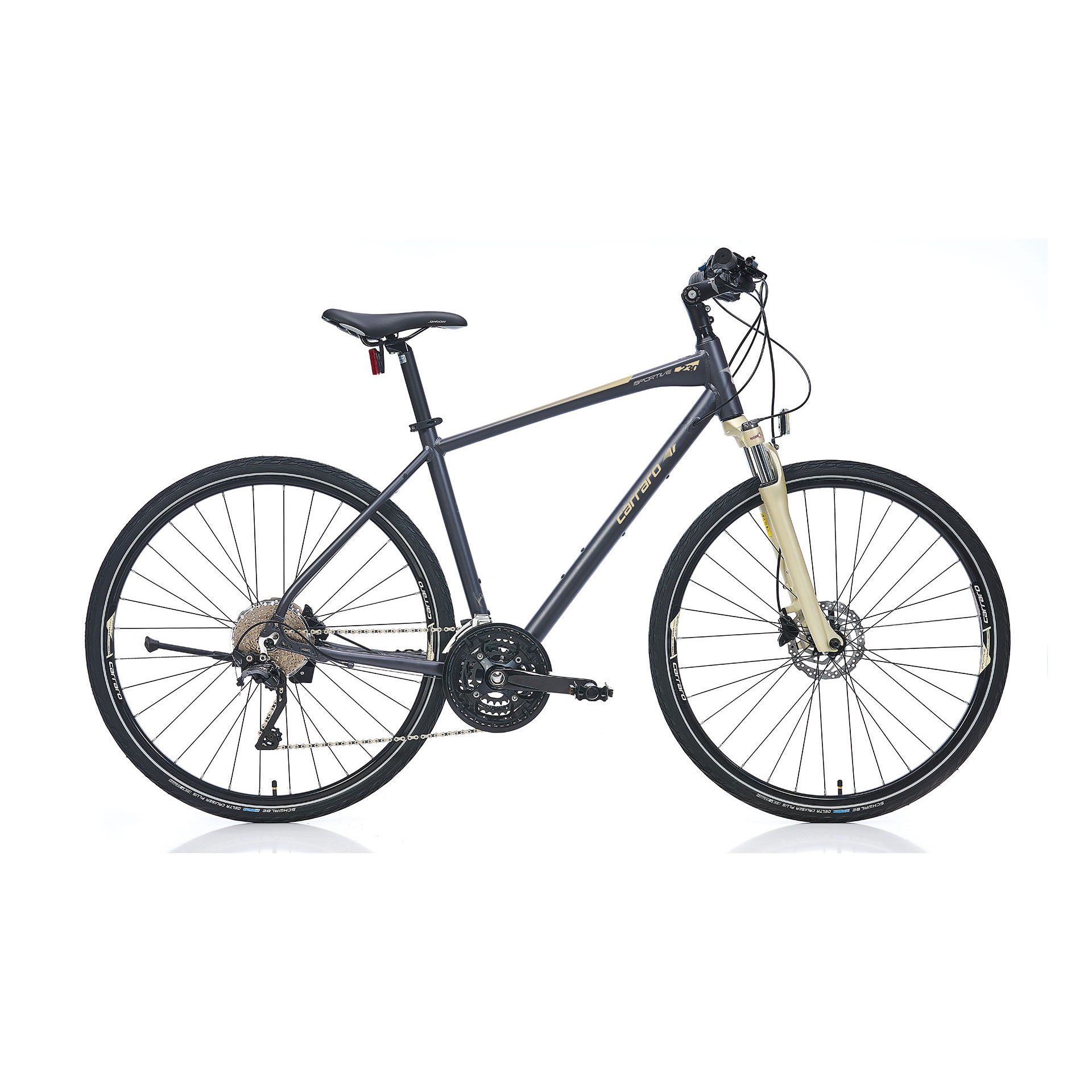CARRARO Sportive 230 28'' 30V XT HD Trekking Bisiklet Mat Koyu Gri - Sarı 51CM