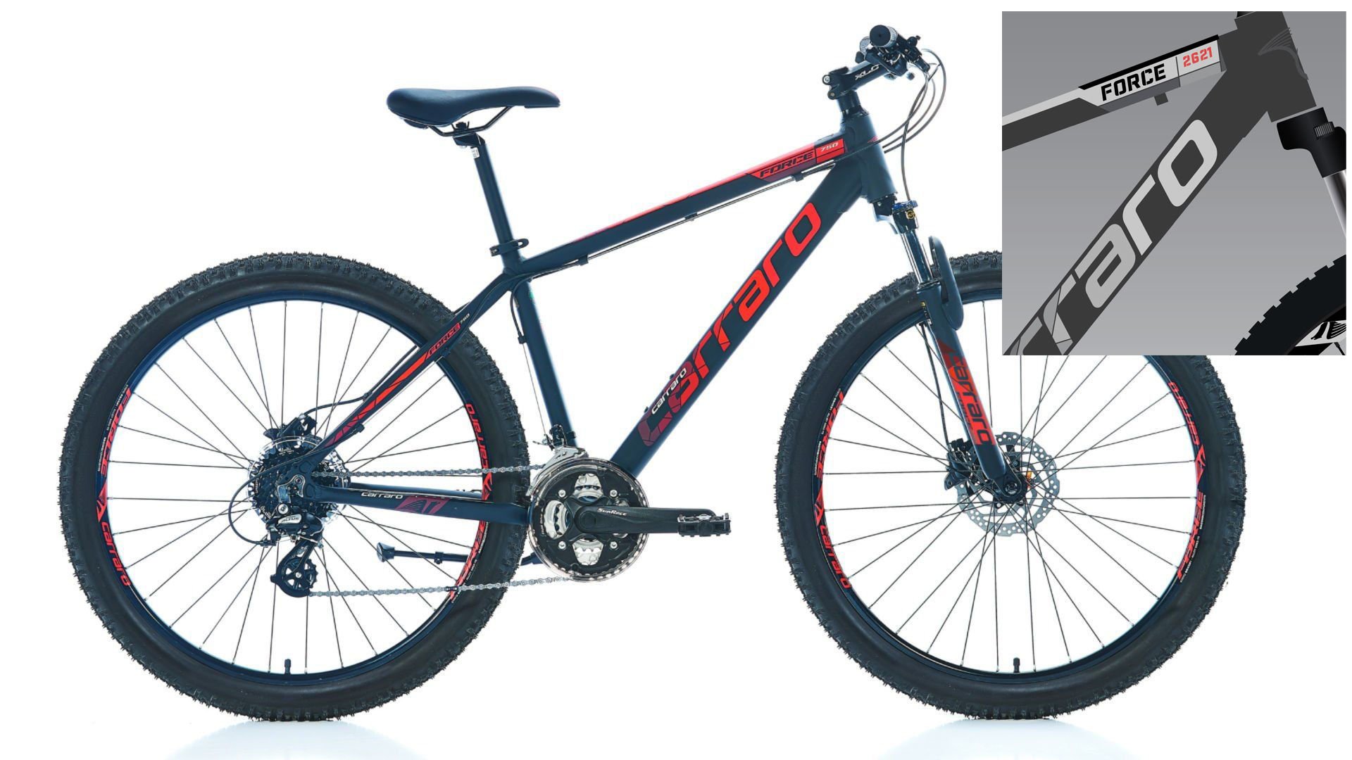 CARRARO Force 950 29'' 24V HD Dağ Bisikleti MTB Mat Antrasit 52CM