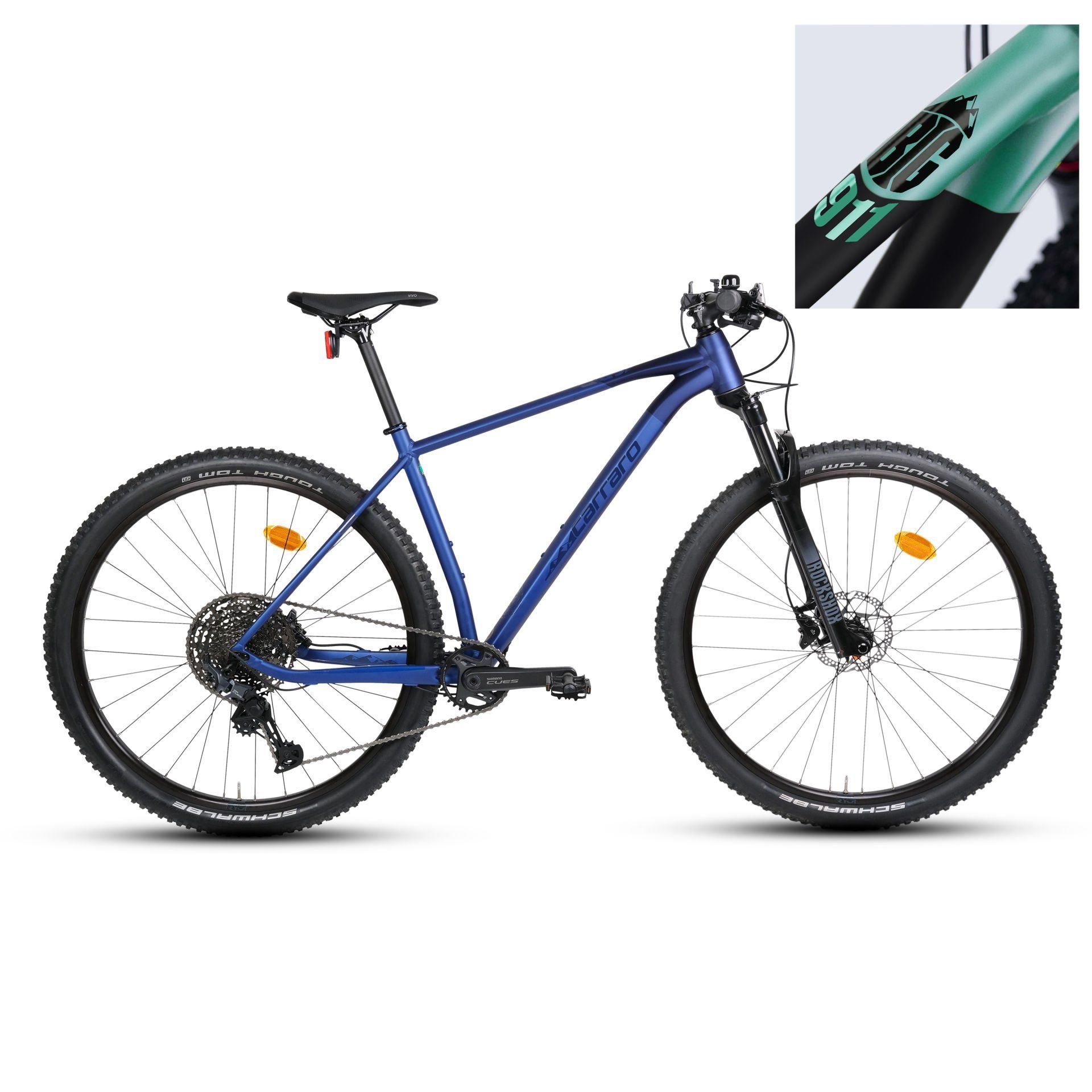 CARRARO BIG 911 29'' 11V HD Dağ Bisikleti Mat Siyah - Su Yeşili 44CM