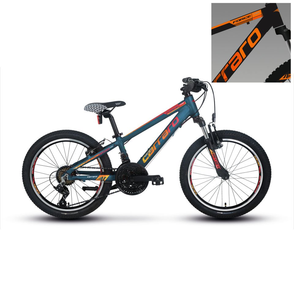 CARRARO Force 200 20'' 21V VB Çocuk Dağ Bisikleti  Antrasit - Turuncu 25CM