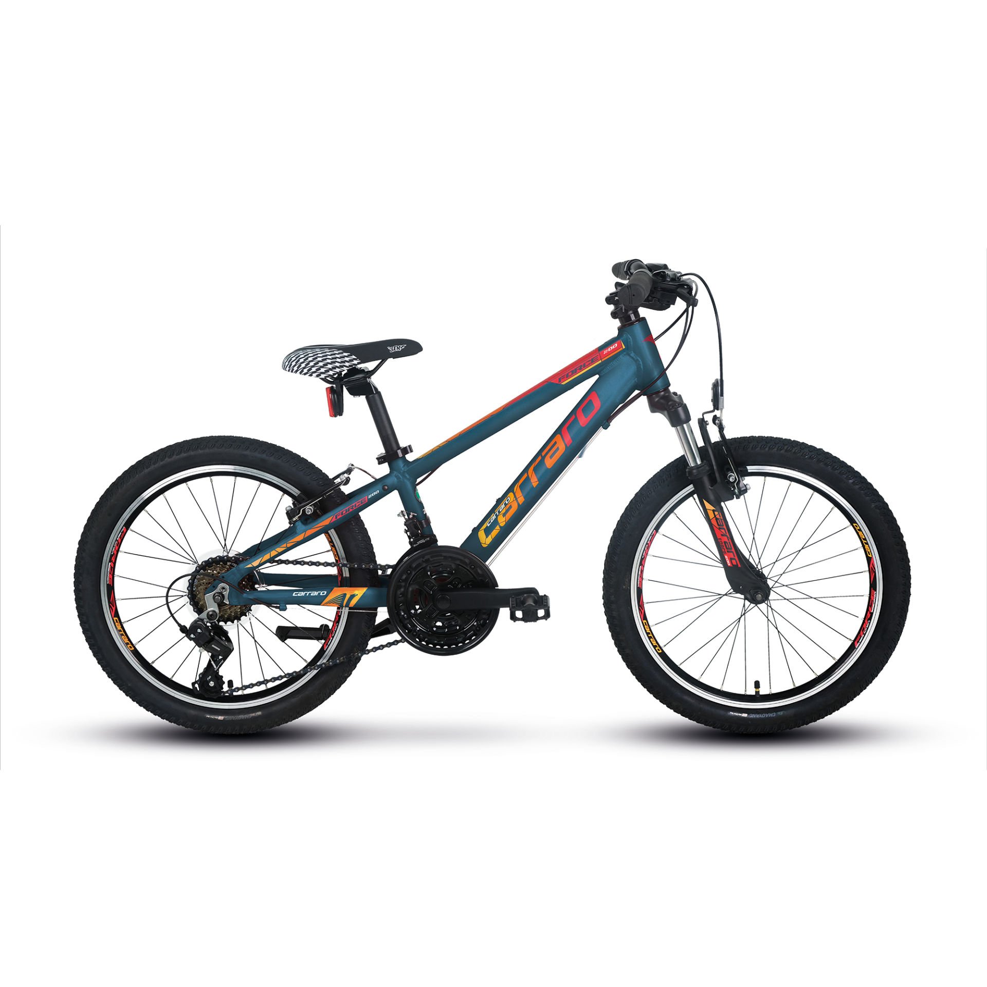 CARRARO Force 200 20'' 21V VB Çocuk Dağ Bisikleti  Mat Petrol - Turuncu 25CM