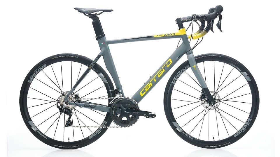 CARRARO Race 063D 22V R7000 105 HD Yol Bisikleti Mat Antrasit - Siyah - Sarı 54CM