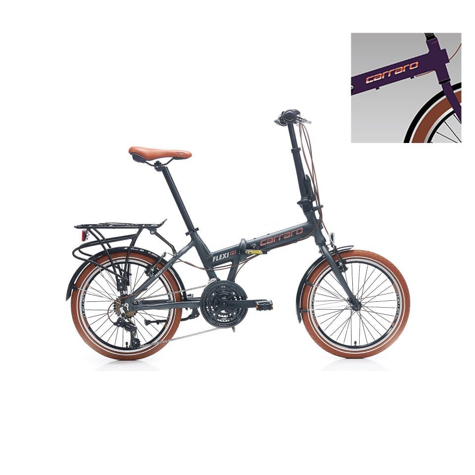 CARRARO Flexi 121 21V VB Katlanır Bisiklet Mat Viola - Bakır