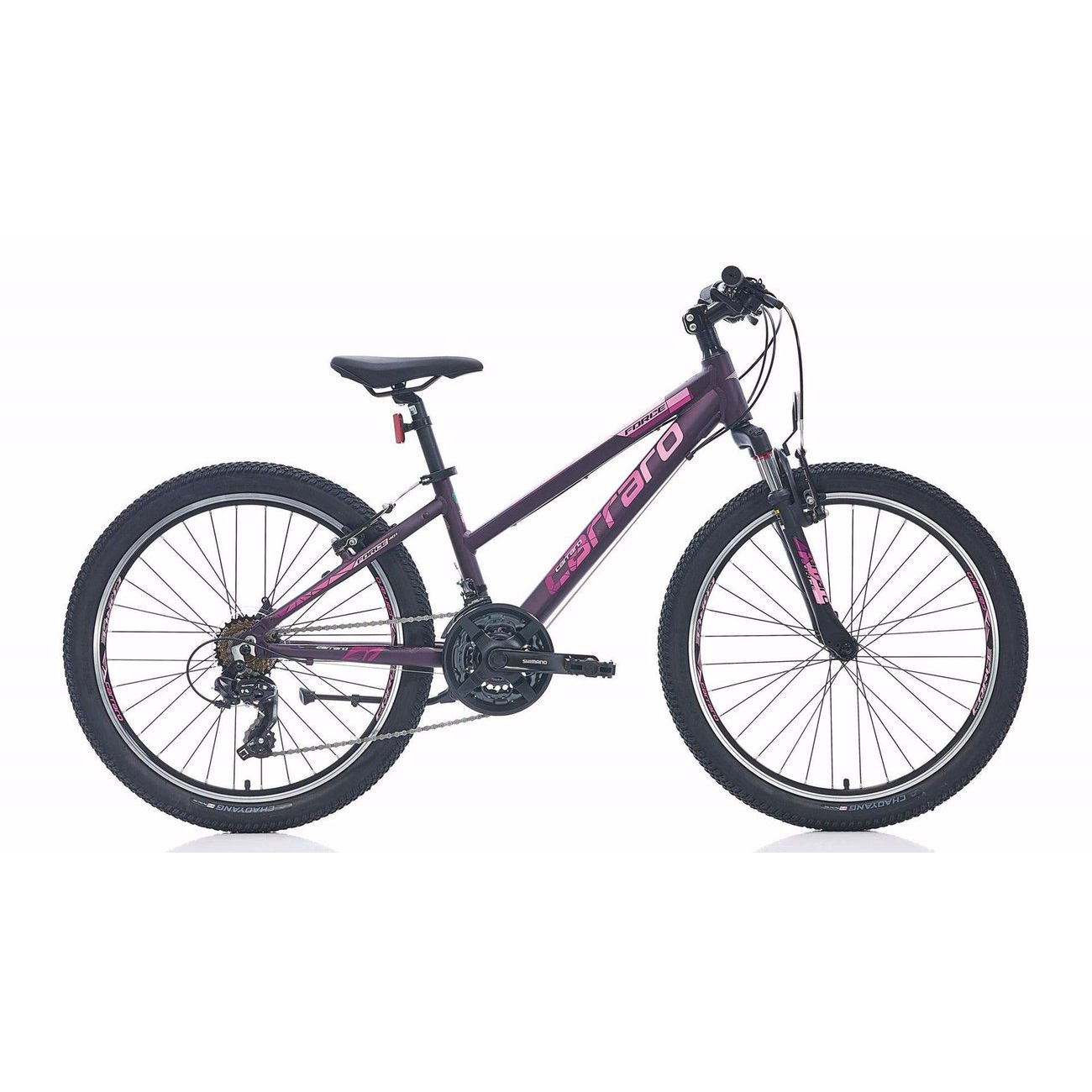 CARRARO Force 401 24 Jant 21V VB Dağ Bisikleti Mat Siyah - Fuşya 32,5CM