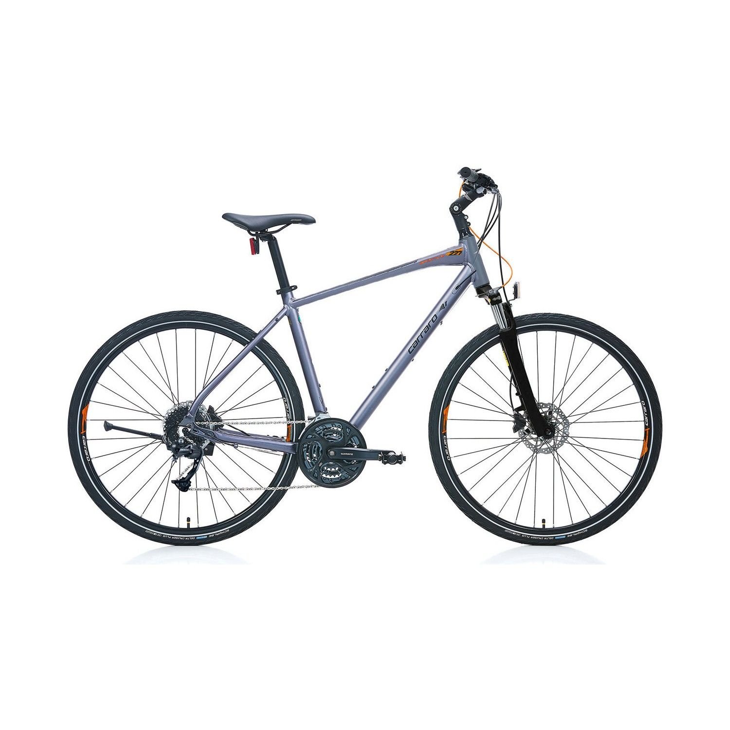 CARRARO Sportive 227 28'' 27V HD Trekking Bisiklet Mat Antrasit - Turuncu 46CM