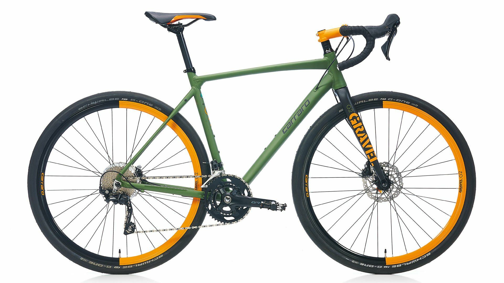 CARRARO Gravel G2 GRX400 20V HD Gravel Bisiklet Haki Yeşili 55CM