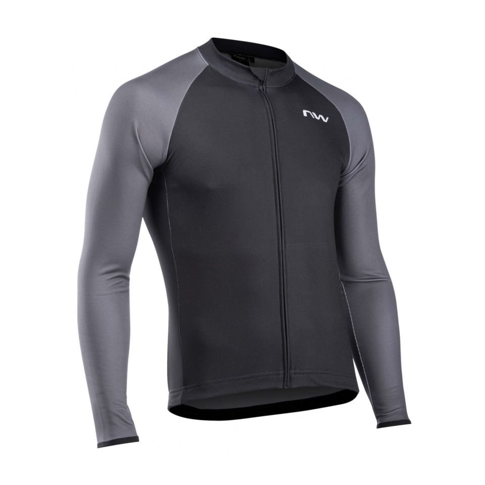 NORTHWAVE Blade 4 Jersey LS Uzun Kollu Bisiklet Forması Siyah - Koyu Gri L