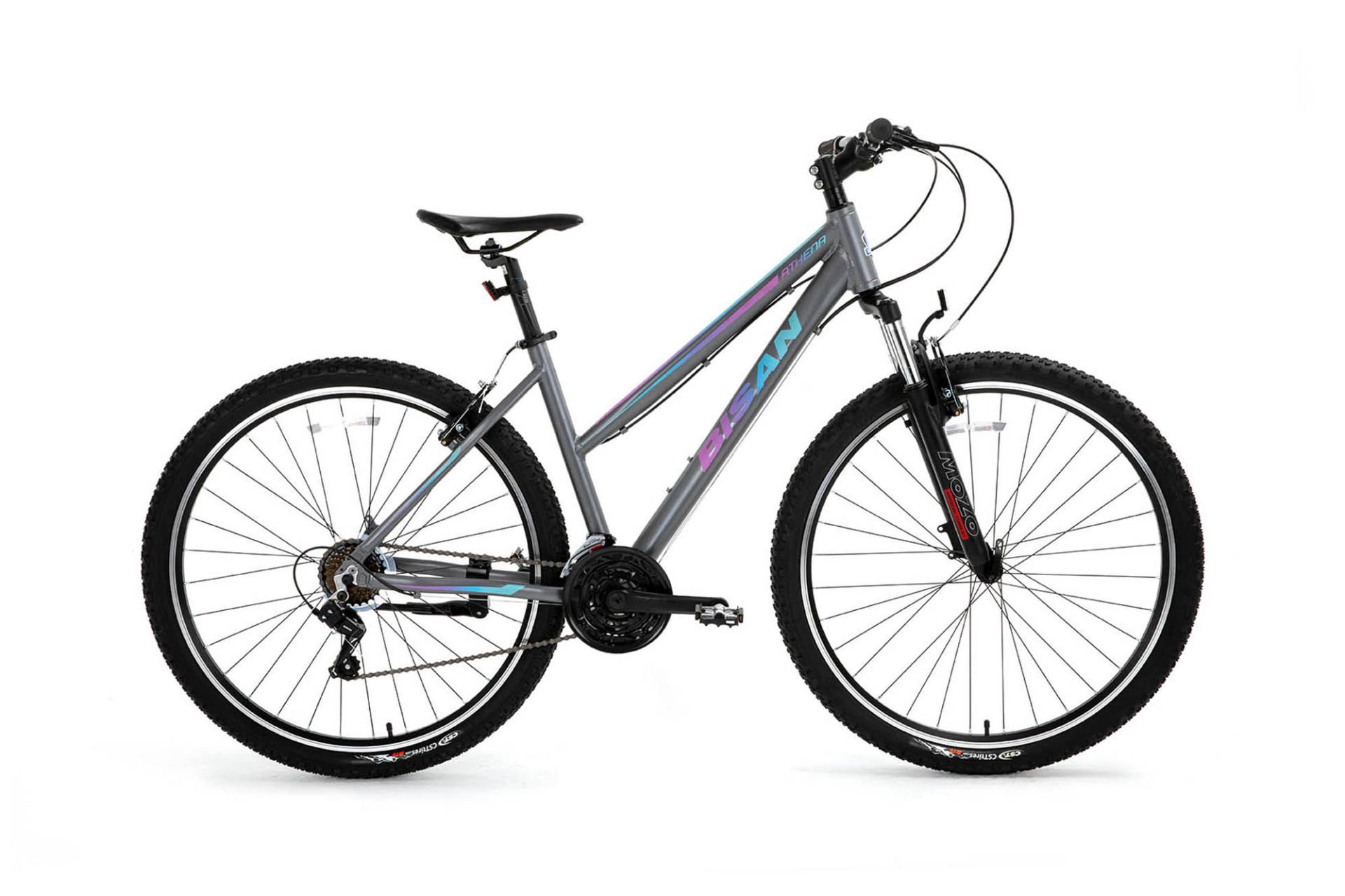 BİSAN ATHENA 26'' 21V HD Dağ Bisikleti Metalik Gri 43CM