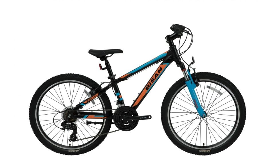 BİSAN KDX 2900 V 24'' 21V V-Fren Dağ Bisikleti Mat Siyah - Turuncu 32CM