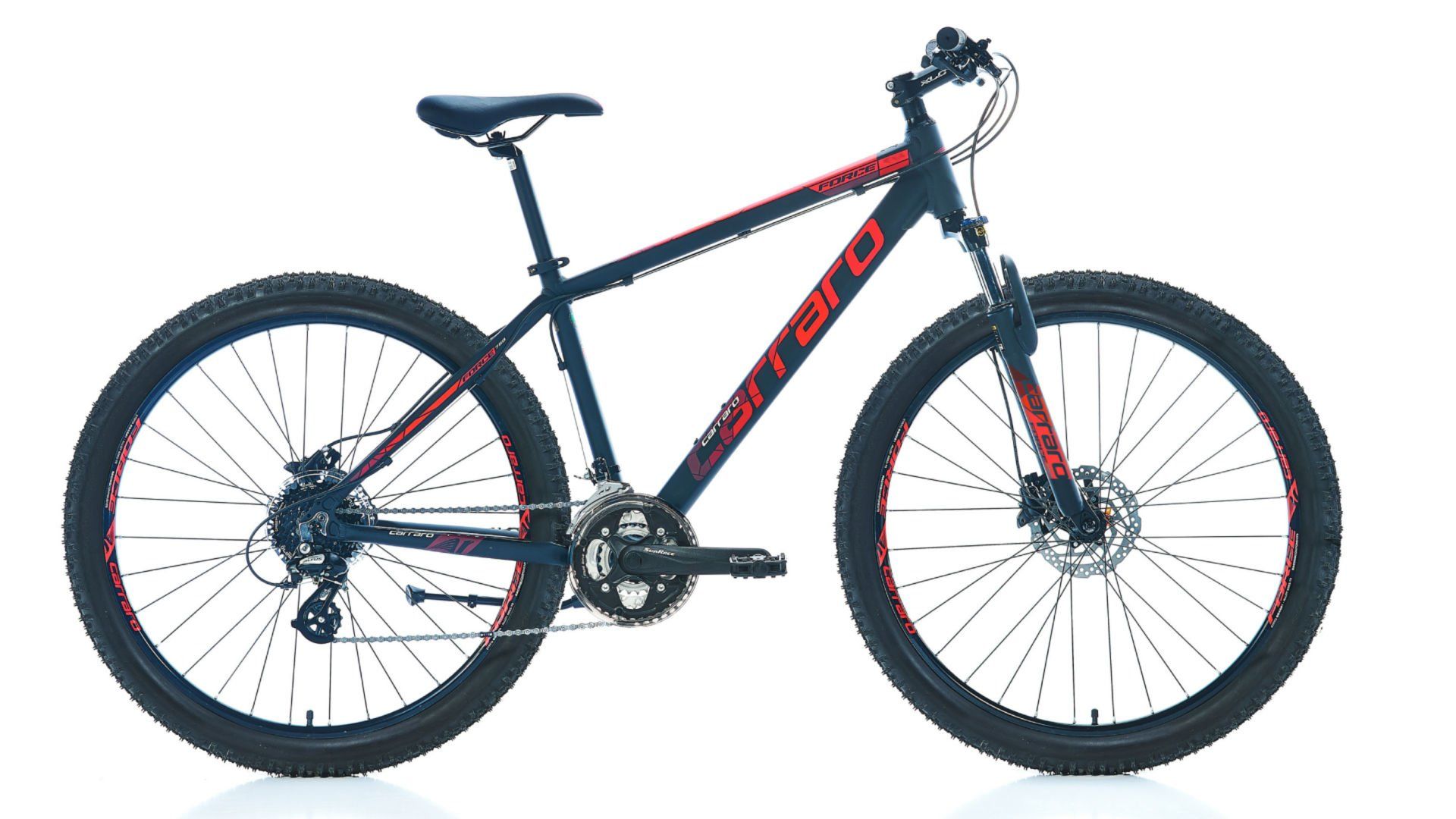 CARRARO Force 950 29'' 24V HD Dağ Bisikleti MTB Mat Siyah - Kırmızı 44CM