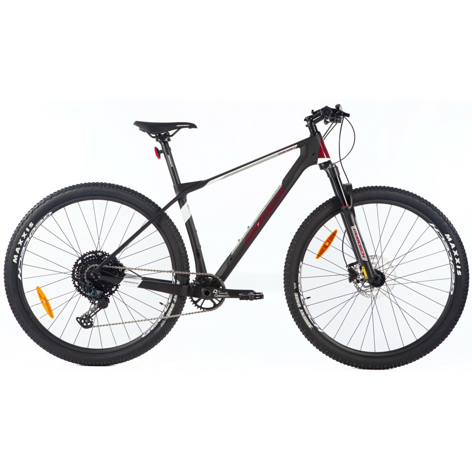 GEOTECH Super Mode 2 29'' 12V Karbon Dağ Bisikleti Siyah - Kırmızı 46CM
