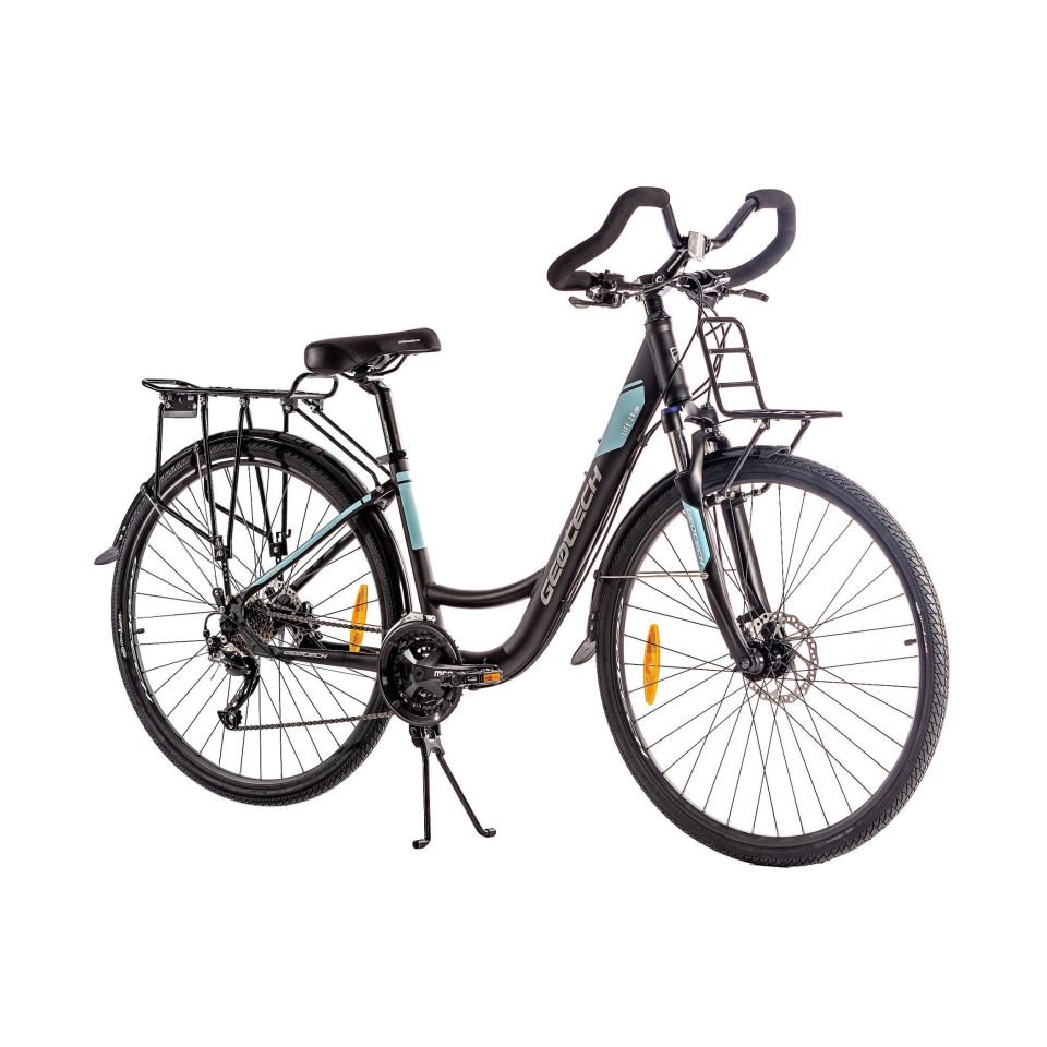 GEOTECH Life 28 0.1 28'' 27V HD Şehir - Tur Bisikleti Mat Siyah - Mavi 41CM